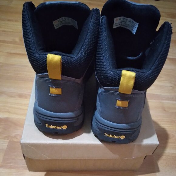 Timberland White Ledge Hiking Boots Mens Gray Leather Lace-Up Ankle - (8.5) (US) - Picture 4 of 5